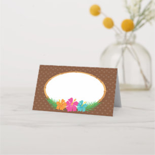 Luau Tropical Folded Place Card