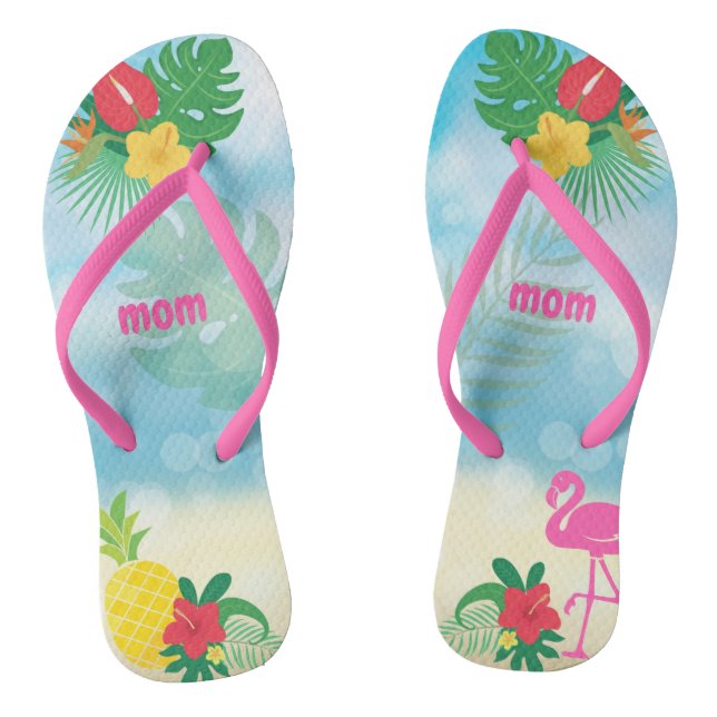 Luau Tropical Theme Thongs (Footbed)