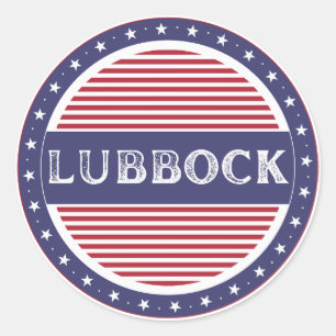 Lubbock City Pride Emblem – American Identity Classic Round Sticker