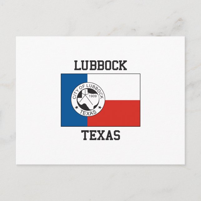 Lubbock Texas Flag Postcard (Front)