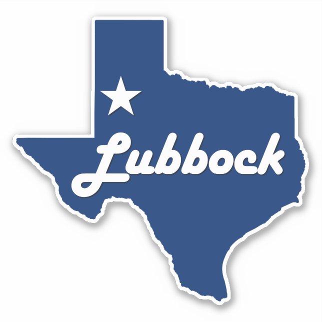 Lubbock, Texas Lone Star State Map (Front)