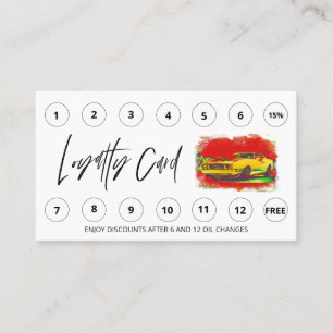 *~* Lube Car Wash QR LOGO Rewards Thank you Loyalty Card