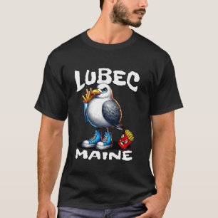 Lubec Maine Funny Seagull French Fries Souvenir T-Shirt