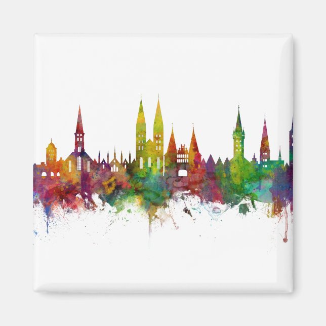 Lubeck Germany Skyline Magnet (Front)