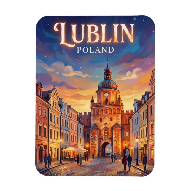 Lublin Old Town Poland Magnet (Vertical)