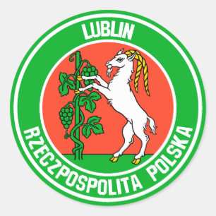 Lublin Round Emblem Classic Round Sticker