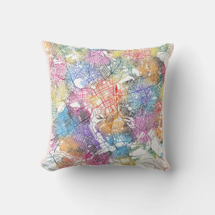 Lubumbashi DR Congo City Map Cushion