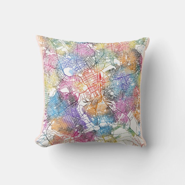 Lubumbashi DR Congo City Map Cushion (Front)