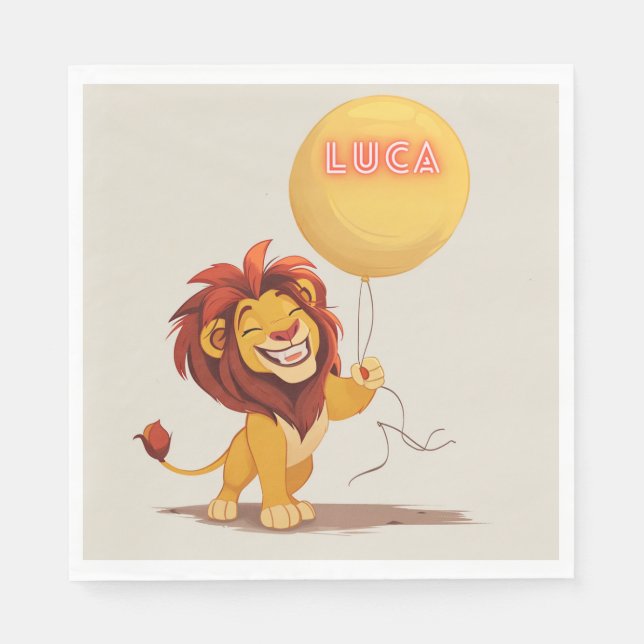 Luca Birthday Napkin (Front)