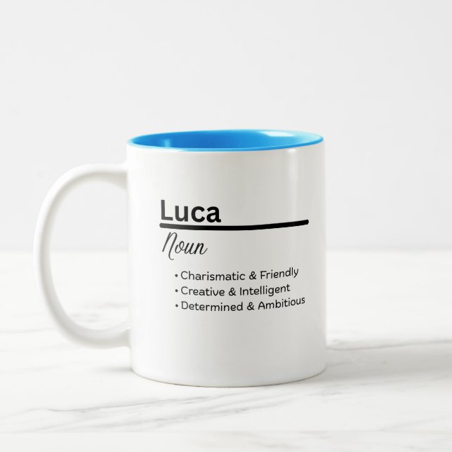 Luca, Boy Personalized Name Mug (Left)