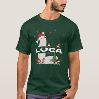 Luca Christmas  w Luca Name for funny Xmas  T-Shirt
