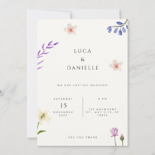 Luca & Danielle Wildflower Wedding Invitation