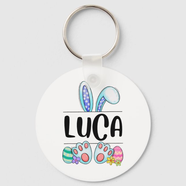 Luca Easter Bunny  Key Ring (Front)
