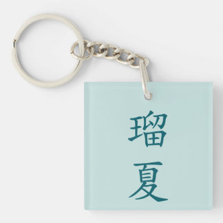 Luca in japanese kanji key ring