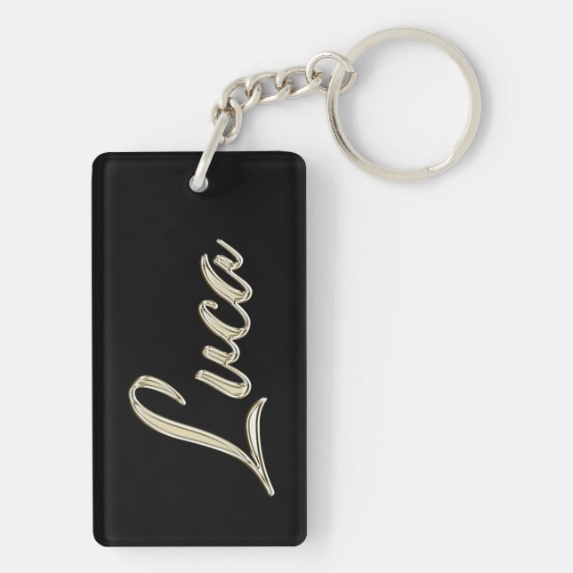 Luca Name whitegold key trailer Ring (Back)