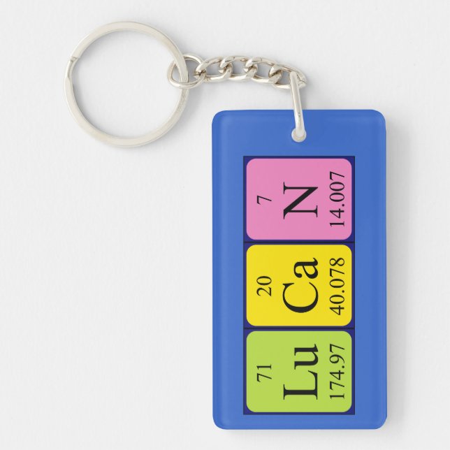Lucan periodic table name keyring (Front)