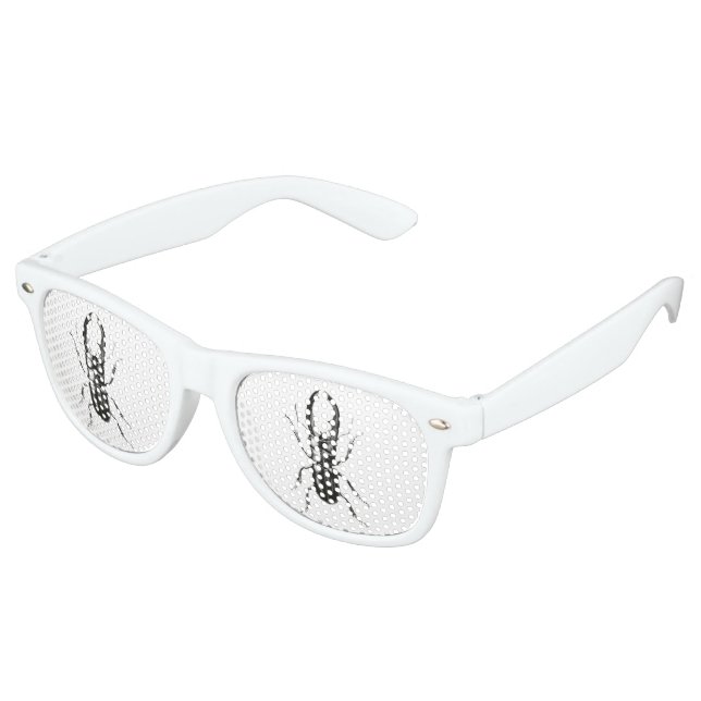 Lucanus Metallicus Beetle Retro Sunglasses (Angled)