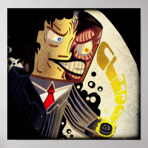 Lucargia's two face skin drawing poster