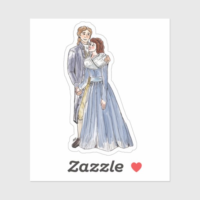 Lucas and Julia Custom-Cut Vinyl Sticker (Sheet)