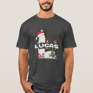 Lucas Christmas  w Lucas Name for funny Xmas  T-Shirt