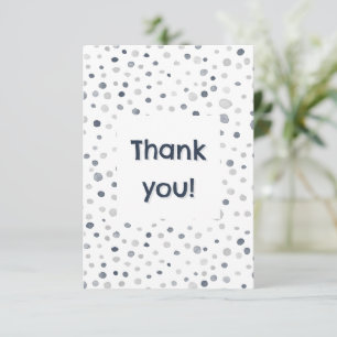 Lucas Confetti Watercolor Dots Thank You Card