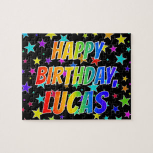 "LUCAS" First Name, Fun "HAPPY BIRTHDAY" Jigsaw Puzzle