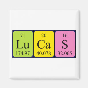 Lucas periodic table name magnet