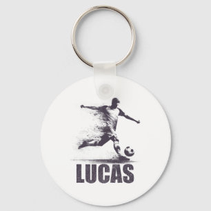 Lucas Soccer Boys Personalised First Name Lucas Key Ring