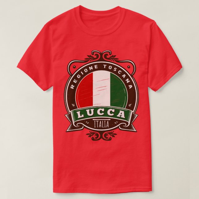 Lucca Italia Retro Style Design T-Shirt (Design Front)