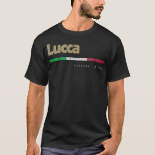 Lucca Italian City Retro Flag Italy  T-Shirt