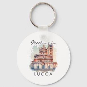 Lucca Italy Traveling Lover Trip Adventure Meet Me Key Ring