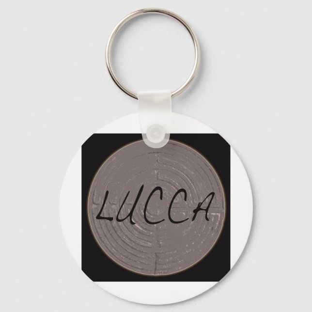 Lucca labyrinth.jpg key ring (Front)