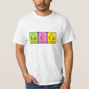 Lucca periodic table name shirt