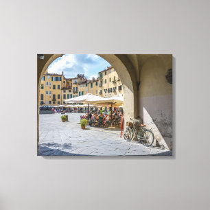 Lucca Piazza Anfiteatro view canvas print