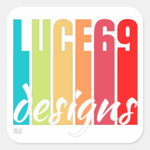 "LUCE69 DESIGNS" logo Square Sticker