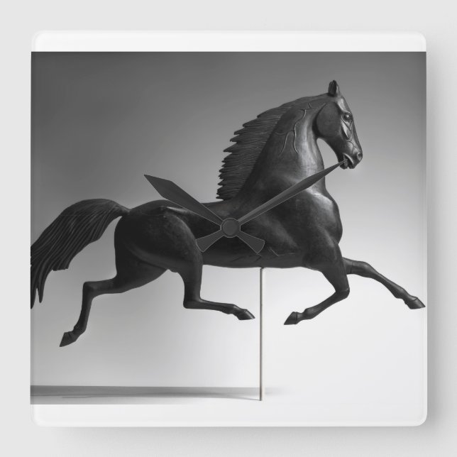 Luce Centre Label Square Wall Clock (Front)