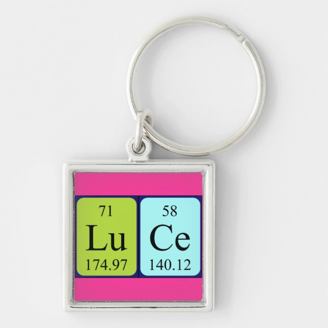 Luce periodic table name keyring (Front)