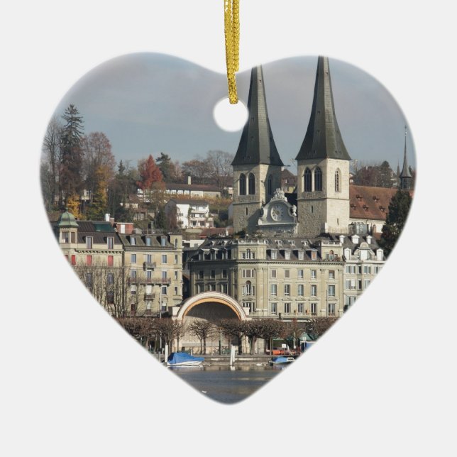 Lucern, Switzerland Ceramic Ornament (Front)