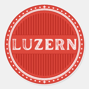 Lucerne City Pride Emblem – Swiss Identity Classic Round Sticker
