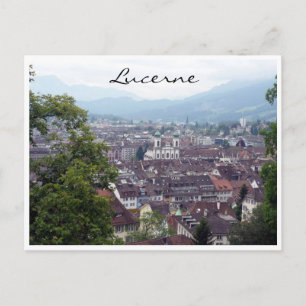 lucerne city view postcard