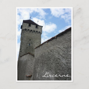 lucerne city walls postcard