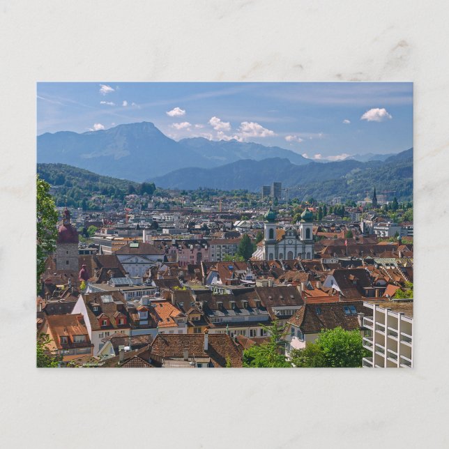 Lucerne Cityscape View Postcard (Front)