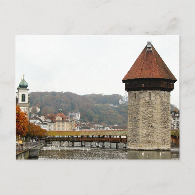 Lucerne old city - Mill bridge Postcard (Front)