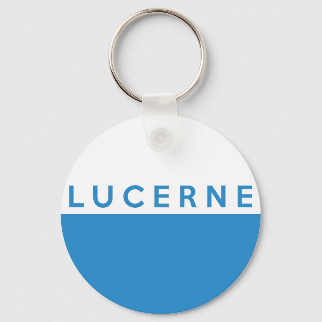 lucerne province Switzerland swiss flag text name Key Ring (Front)