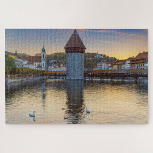Lucerne, Switzerland at Dusk Jigsaw Puzzle