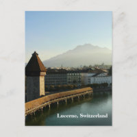 Lucerne, Switzerland Chapel Bridge Postcard