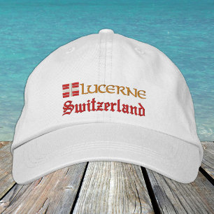 Lucerne & Switzerland fashion / Swiss Flag Patriot Embroidered Hat