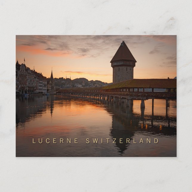 Lucerne Switzerland in the early morning Postcard (Front)