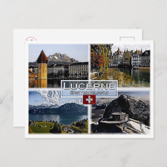 Lucerne - Switzerland - Mosaic - Postcard (Front/Back)