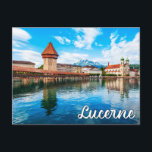 Lucerne, Switzerland Postcard<br><div class="desc">This scenic travel postcard features a photograph of the beautiful European city of Lucerne,  Switzerland. Please feel free to adjust all the available options as you wish.</div>